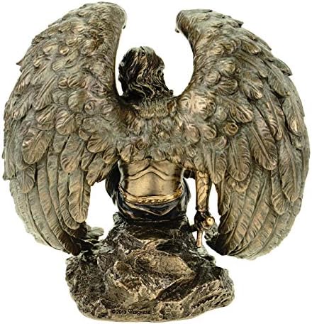 Fallen Angel Lucifer with Sword Bronze Sculpture Satan Devil