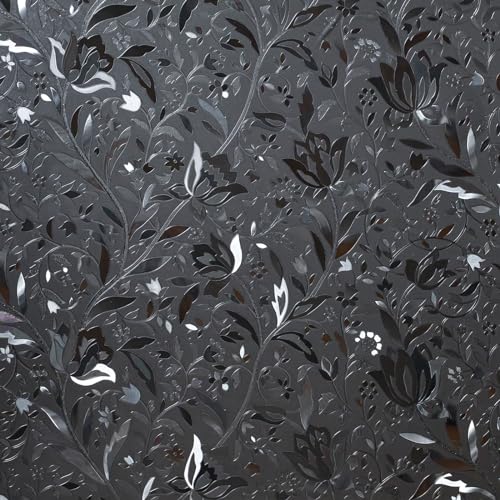 Niviy Blackout Window Film 100% Light Blocking Window Cover Room Darkening Black Window Film Removable Black Out Window Tint for Home(17.7 x 78.7 inches)
