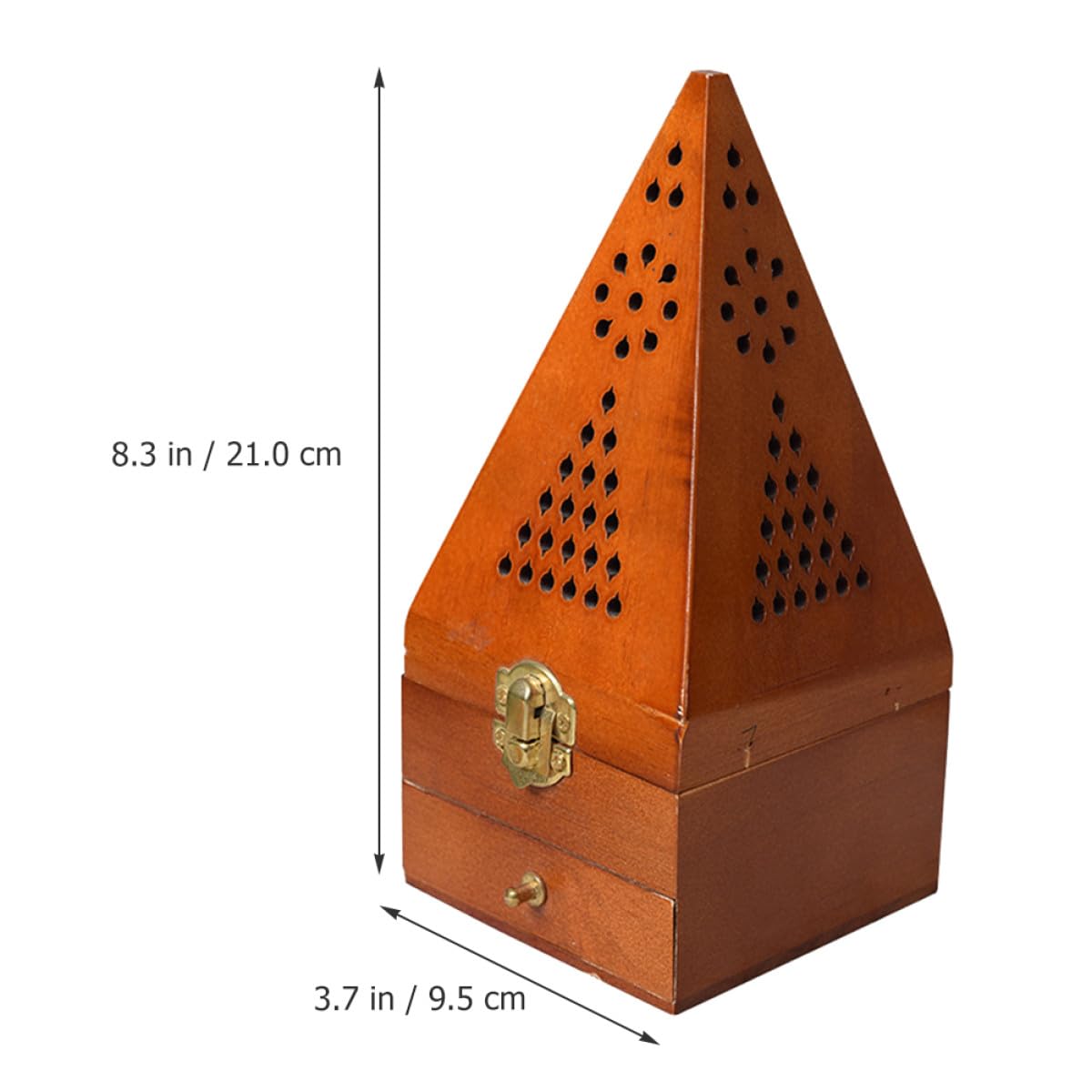 Holz Weihrauchbrenner in Pyramidenform Tisch Räuchergefäß für Meditation und Entspannung Schreibtischdekoration für Weihnachten und Einzug