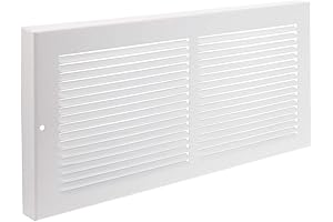 Imperial RG0033 14 x 6 Inch Painted Louvered Steel Baseboard Return Air...