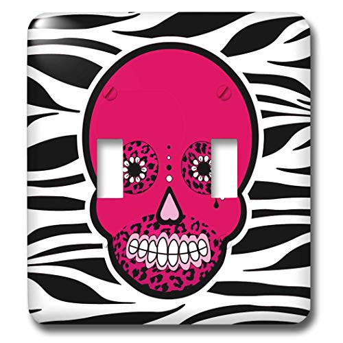 Crâne Dia de los Muertos zèbre rose pour sublimer votre salon bohème