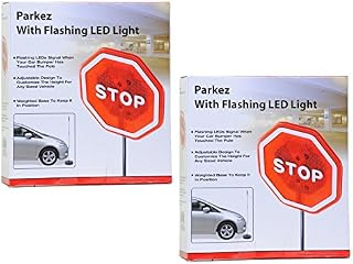 Parkez Flashing LED Light Parking Stop Sign For Garage, 2 pack