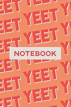 Paperback Notebook: Yeet Red Pink Typography Meme Pattern Book