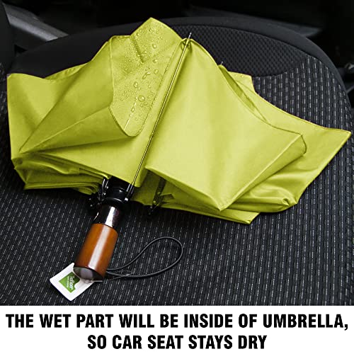 Image of Automatic Open Close Compact Travel Umbrella with Wind Vent Umbrella big size Lightweight Windproof Folding for men Women