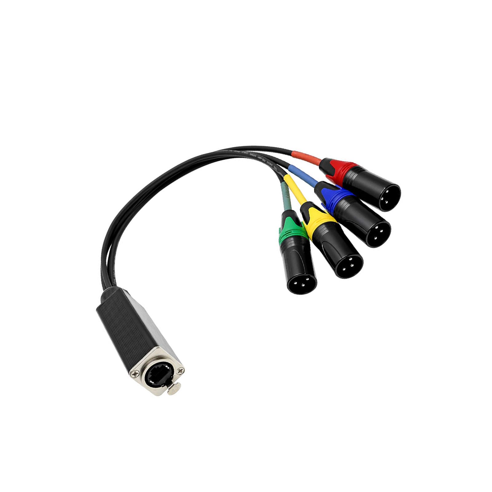 Cavo Estensore Audio Professionale da XLR a RJ45 a 4 per la Trasmissione del Suono a Lunga Distanza per la Registrazione Sul Palco e in Studio (XLR maschio)