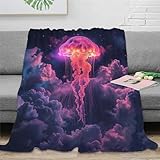 YNZKDFRAD Impreso En 3D Quarren Mantas Manta Cubierta De Cama Microfibra Acogedora Suave para Cama, Sofá, Oficina, Coche, Viajes, Camping 60x80inch(150x200cm)