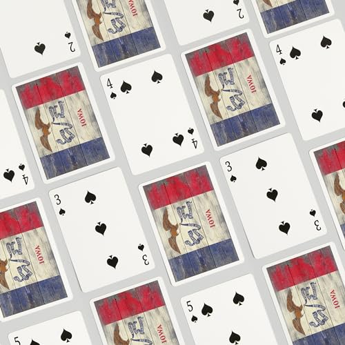 Baraja estilo rústico Iowa State, 52 cartas tamaño póker miniatura 4