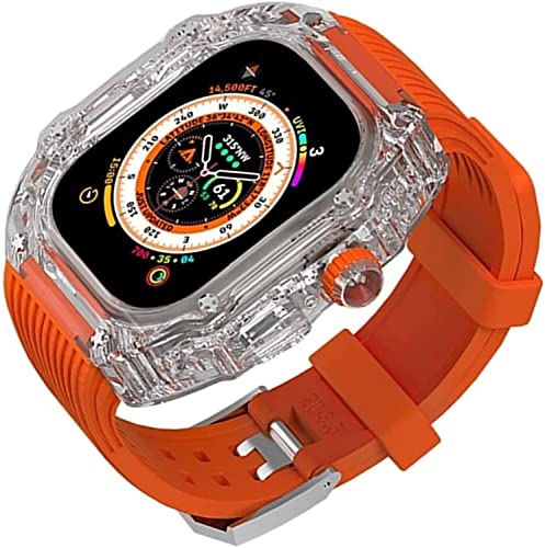 Boîtier montre transparent style sport chic pour Apple Watch Ultra 49 mm en ville ou salle