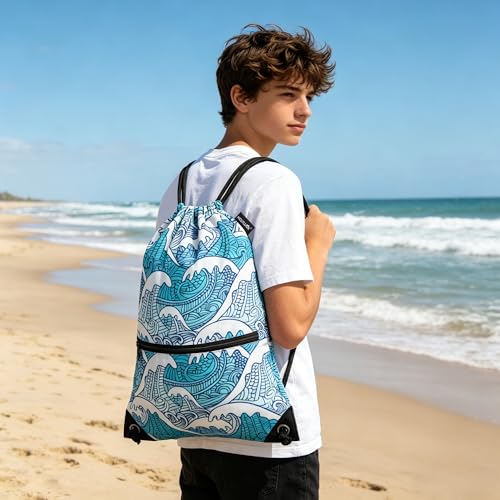 Image of HOLYLUCK Drawstring Backpack Bag Sport Gym Sackpack