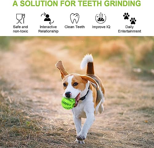 Image of Juguetes, Pelota para Perros Indestructible. Bola masticable resistente a las mordeduras con comedero en sus ranuras Ideal para la limpieza de dientes y entretemiento de sus mascotas (Blue)