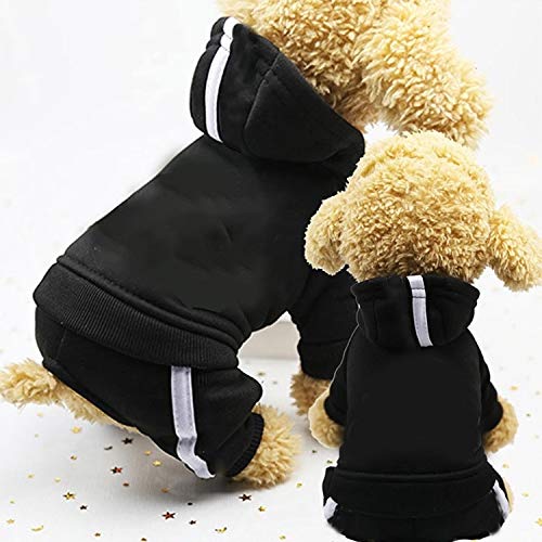 Vêtements pour chien pour les balades d'hiver, lot de 2 manteaux épais et chauds bleus