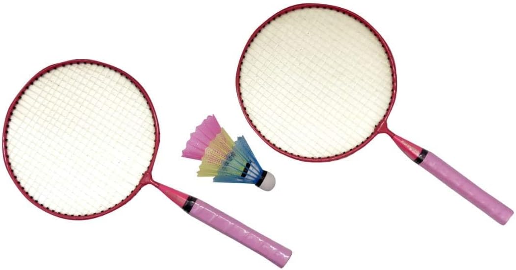 Kids Badminton Set, 2 Rackets, 3 Shuttlecocks & Backpack | Nylon Alloy Badminton Racket for Kids - Baby Badminton Aluminum Toy Set for Children with Shuttlecocks and Backpack | RS-67