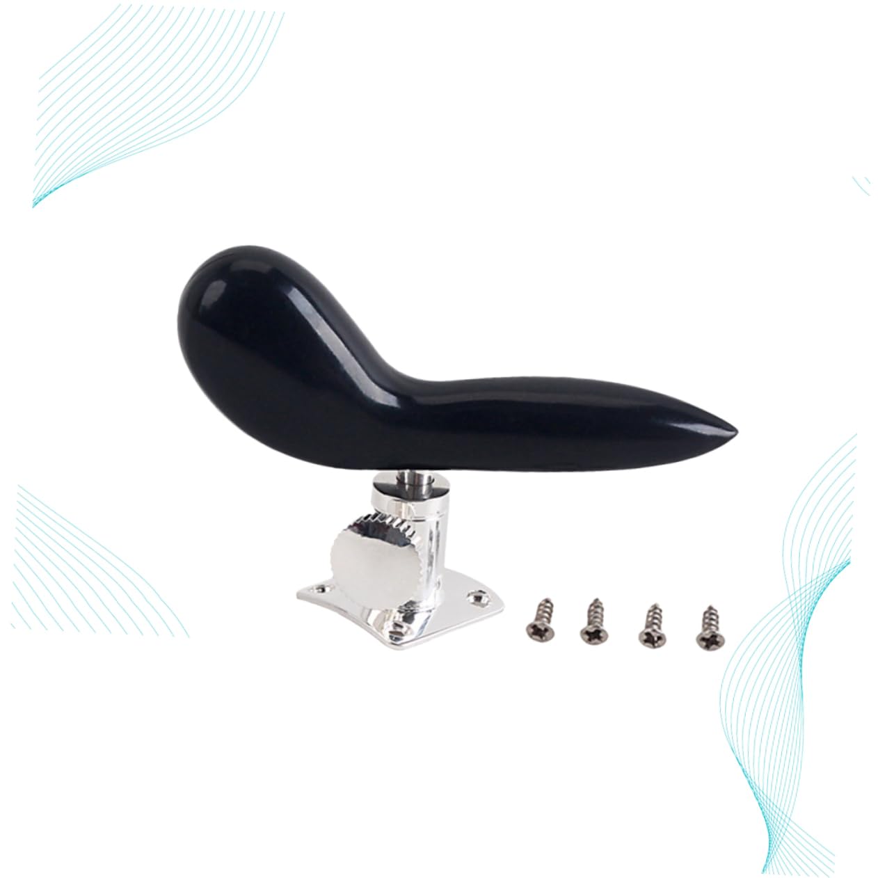 DECHOUS Stelo Per Fagotto Placcato Argento Supporto Per Sella Poggia Sella Accessorio Per Palcoscenico Strumenti A Fiato Strumenti Cg10 (nero)