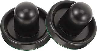 COOLHIYA 1 conjunto de discos de hóquei de ar acessórios de mesa, acessórios para brinquedo, conjunto de hóquei a ar, pás de hóquei, alças de gol de flanela preta, reutilizável, para hóquei