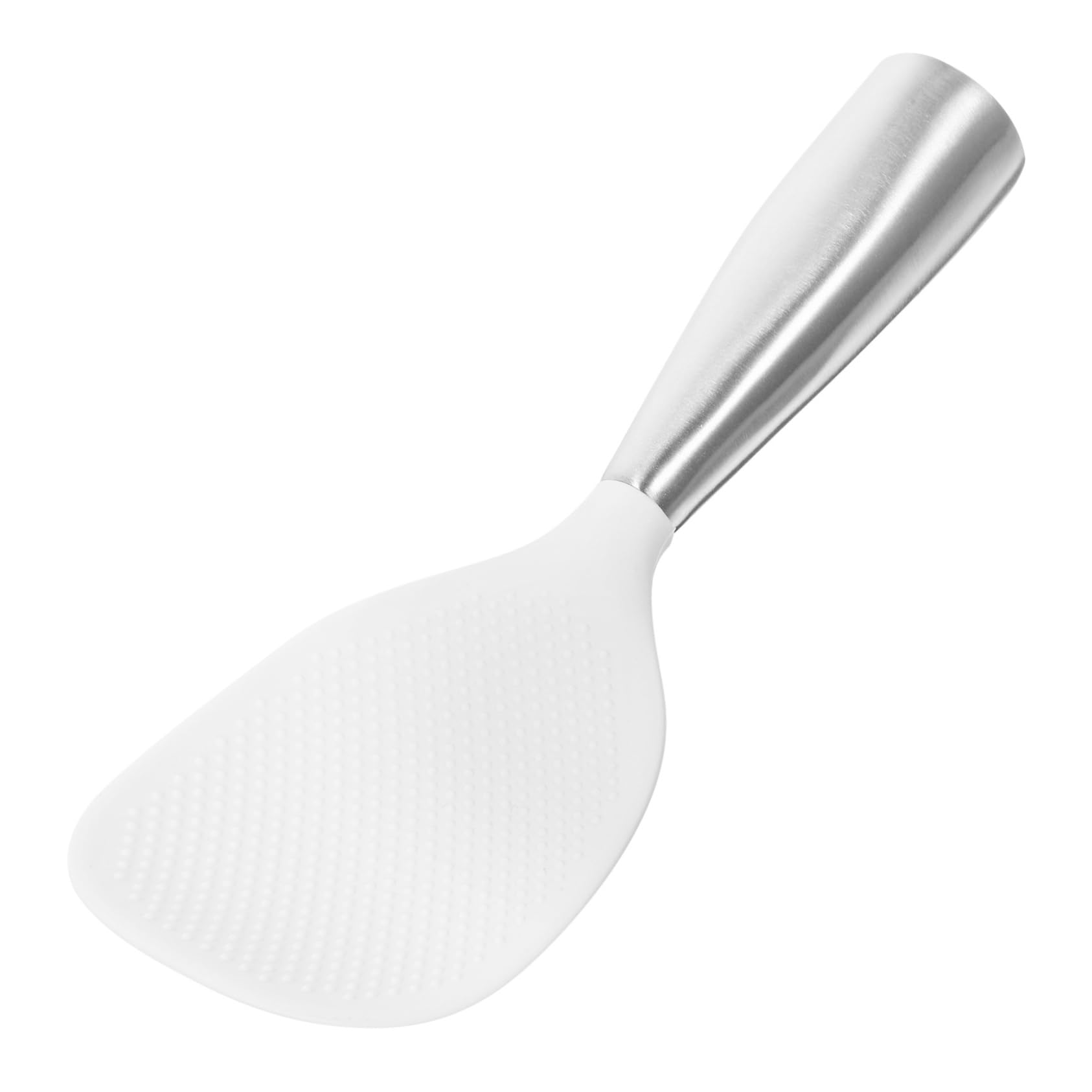 COLLBATH Rice Spoon Spoons Rice Scoop Silicone Rice Paddle Rice Paddle Spoon Multipurpose Scoop Silicone Spoon Non Stick Scoop Standing Rice Paddle Table Spoon Rice Spatula Stainless Steel