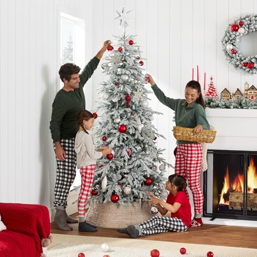 Best Choice Products SKY6682 Lighted Aspen Christmas Tree, 6Ft Flocked Artifical Noble Fir thumb #2