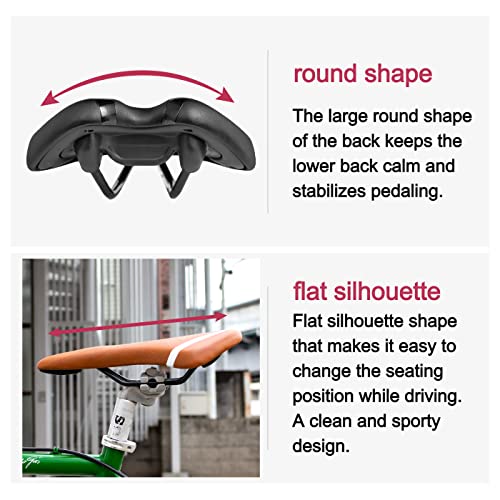 Image of GORIX Bike Saddle Seat Comfortable Cushion with Rail Mountain Road Bicycle for Men and Women (A6-1)