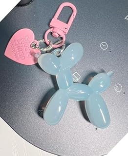 LAEKOU Jelly Balloon Dog Design Keychain for Women, Cute Girls Key Chain, Bag Charms Accessories for Car Purse Backpack