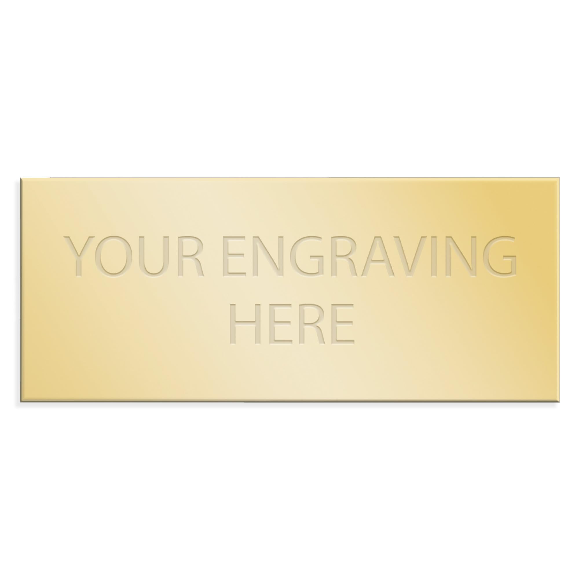 TROPHIESPLUSMEDALS Gold Engraving Plate Square Cut - Self-Adhesive Metal | 60 x 25mm | Trophy & Plaque Personalisation — image 1