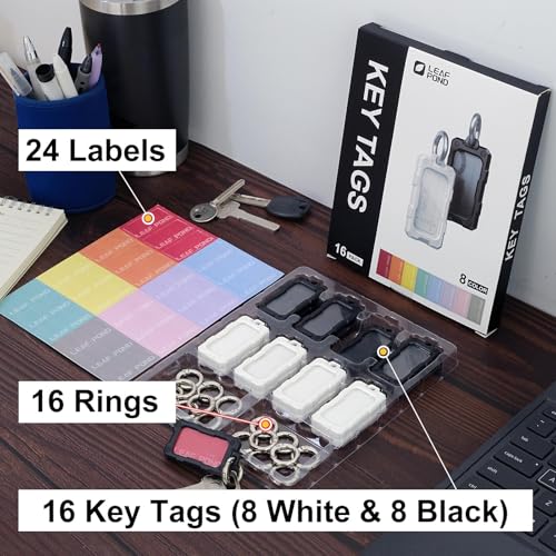 LEAF POND 16 Pcs Plastic Key Tags