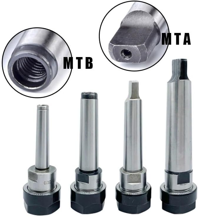 Compatible For Morse Taper Milling Clamp Holder MT1 MT2 MT3 MT4 MTA MTB With ER20 ER25 ER32 Collet Chuck Set(MTB4-ER20-28PCS)
