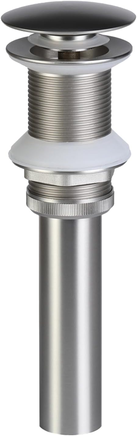 Bathroom Sink Drain Pop Up, Vessel Sink Pop Up Drain, Brushed Nickel Finish Without Overflow