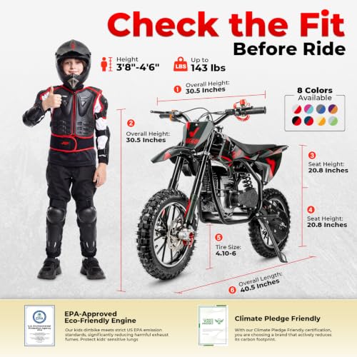Image of FRP FX40 Gas Dirt Bike for Teens 40cc 4-Stroke Dual Disc Brake Off Road