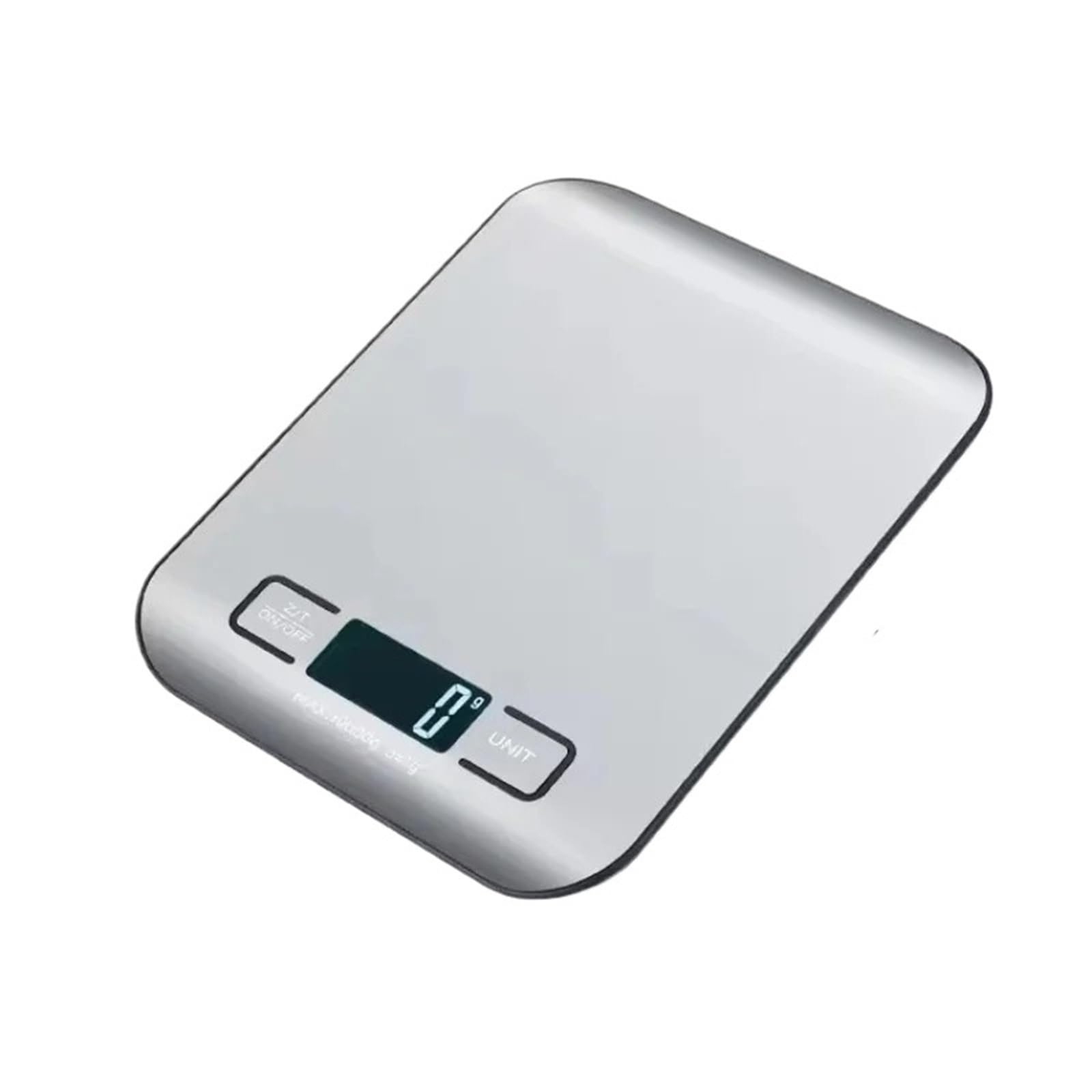 Báscula de cocina digital con pantalla LED, 5 kg/1 g, panel de acero inoxidable, electrónica, for el hogar, joyería, alimentos, aperitivos, herramientas de repostería.(Light Grey,5Kg 0.1g)