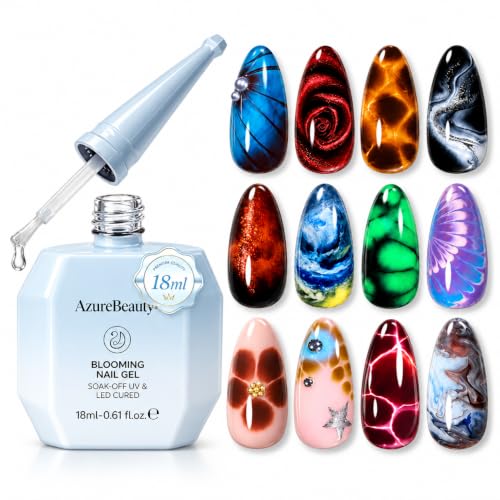 AZUREBEAUTY Blooming Gel Nail Polish Nail Art for Tortoise Nails 18ML