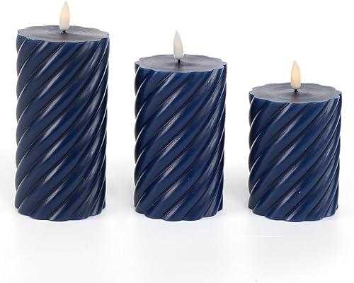 Miniatura 3 de Velas sin llama de pilar que funcionan con pilas con control remoto (3 pulgadas de profundidad x 4 pulgadas de alto, 5 pulgadas de alto, 6