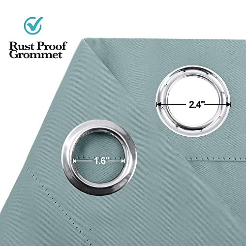 Image of RYB HOME Temporary Doorway Curtains Blackout Privacy Room Divider Curtains Portable Drapes for Closet Wall Panel for Bedroom Living Room Dining Basement Window, W 60 x L 84 inches, Dusty Blue
