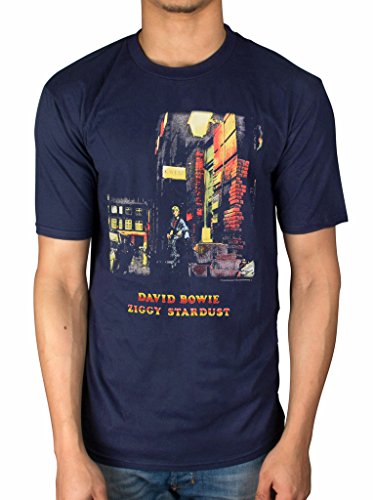 Camiseta oficial David Bowie Ziggy Stardust Merch Navy