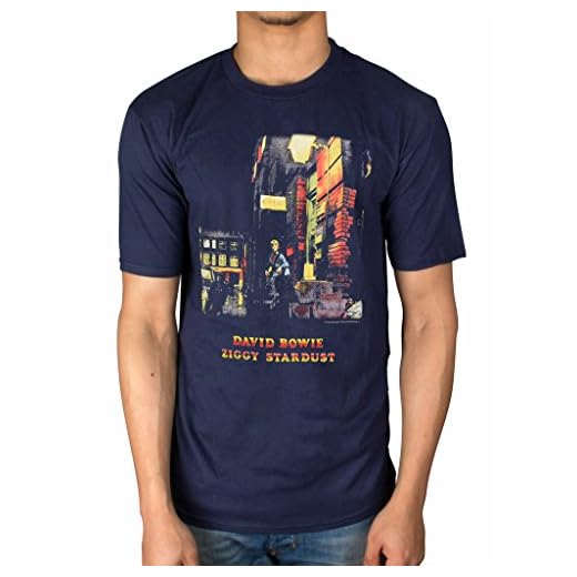 Camiseta oficial David Bowie Ziggy Stardust Merch Navy