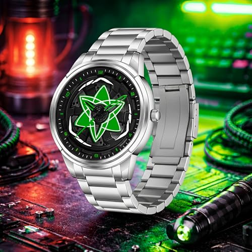 Image of Branded Men's Sport Quartz Watch Ninja Wheel Dial 360 Rotating Casual Fashion Stainless Steel Alloy Mens & Boy's Luxury Metal Gift Creative Watch