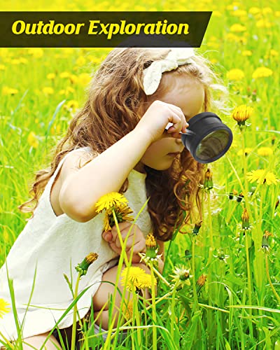 35X Handheld Optical Magnifying Glass - Detachable Metal Double Lens Magnifier High Clarity Mini Portable Pocket Loupe For Close Workbench Coins Stamps Crafts Jewelry #TOP5