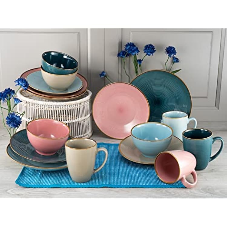 CreaTable, series COSY DAY, combination service 16 pieces, Stoneware