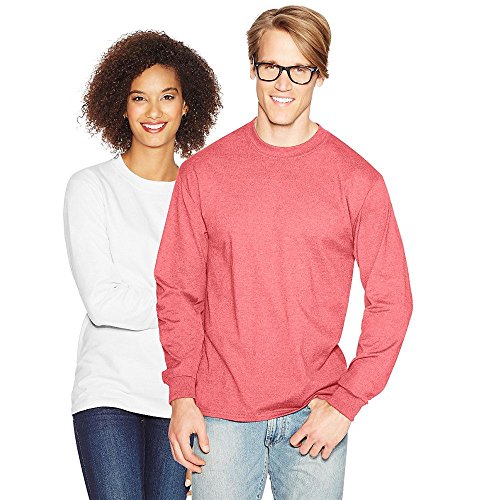 Hanes Mens 6.1 oz. Long-Sleeve Beefy-T (5186) Charisma Coral 3XL