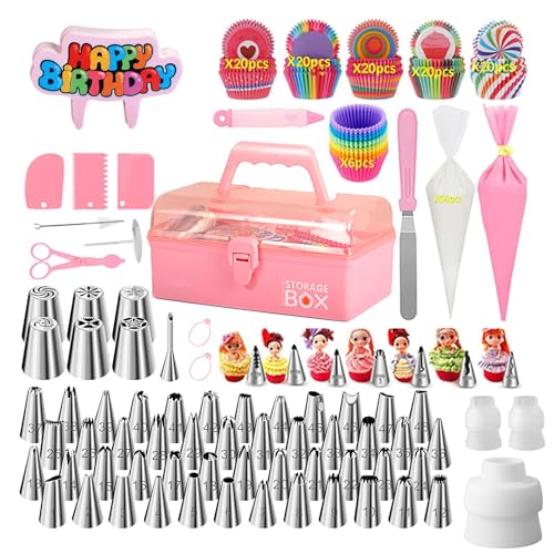 Opiniones de Duya los más solicitados. 44 SYCYKA Juego de herramientas para decorar pasteles 284 piezas, con 61 Boquillas de Acero Inoxidable, Caja de Almacenamiento, Moldes para Cupcakes, Juego Profesional para Hornear...