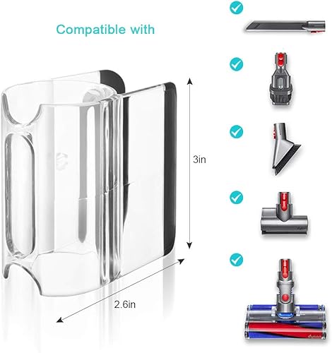 Miniatura 7 de KEEPOW V7 V8 V10 V11 - Cabezal de cepillo articulado para piso de madera dura con clip de soporte para Dyson