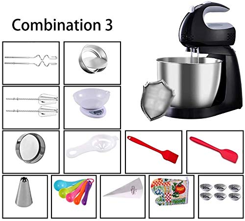 Küchenmaschine Rührgerät Handheld 2 in 1 Elektrische 5-Gang 150W Mit Auswerftaste, Enthält Ei-Klopfer und Knethaken… – Bild 3
