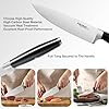 Knife Set 14-Piece Ultra-Sharp Full Tang Chef Knives with Block and Sharpener, High-Carbon Steel Black Handle for Kitchens, BBQs and Feasts, Rust-Resistant, Dishwasher-Safe, Gift for Chefs