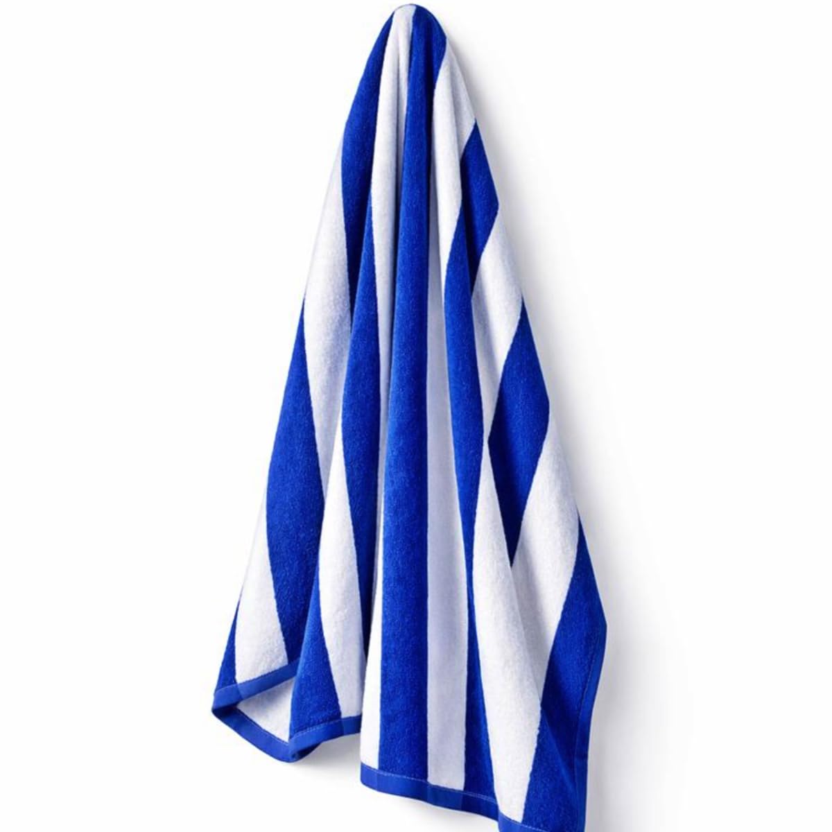 Cabana Stripes Soft Cotton - Hotel Pool Towel/Swimming Towel/Extra Size Bath Towel/Beach Towel - Pack of 1 - Size 90 CM x 180 CM - 600 GSM (Approx.) - Blue & White Stripes