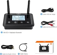 1Mii B03+ Bluetooth 5.3 TV Adó-Vevő LCD Kijelzővel - HiFi Audió Adapter 3.5mm AUX/Optikai Csatlakozással, Alacsony Késleltetésű aptX HD, 2 F 6