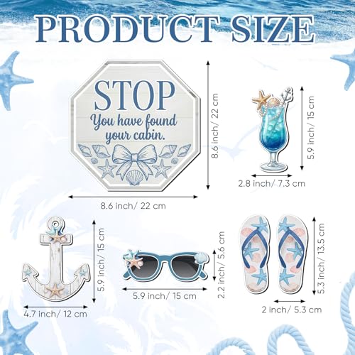 Image of Kanayu 6 Pcs Shell Cruise Door Decorations Magnetic Large Ship Decorations Magnets Anchor Cruise Decor Car Fridge Magnet Decal for Carnival Stateroom Door