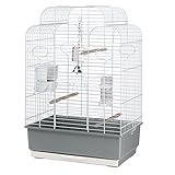 Nützlicher Griff zum bewegen Ferplast 54010817 Vogelheim GALA, Komplettausstattung, Maße: 50 x 30 x 75,5 cm, weiss