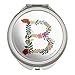 GRAPHICS & MORE Letter B Floral Monogram Initial Compact Travel Purse Handbag Makeup Mirror