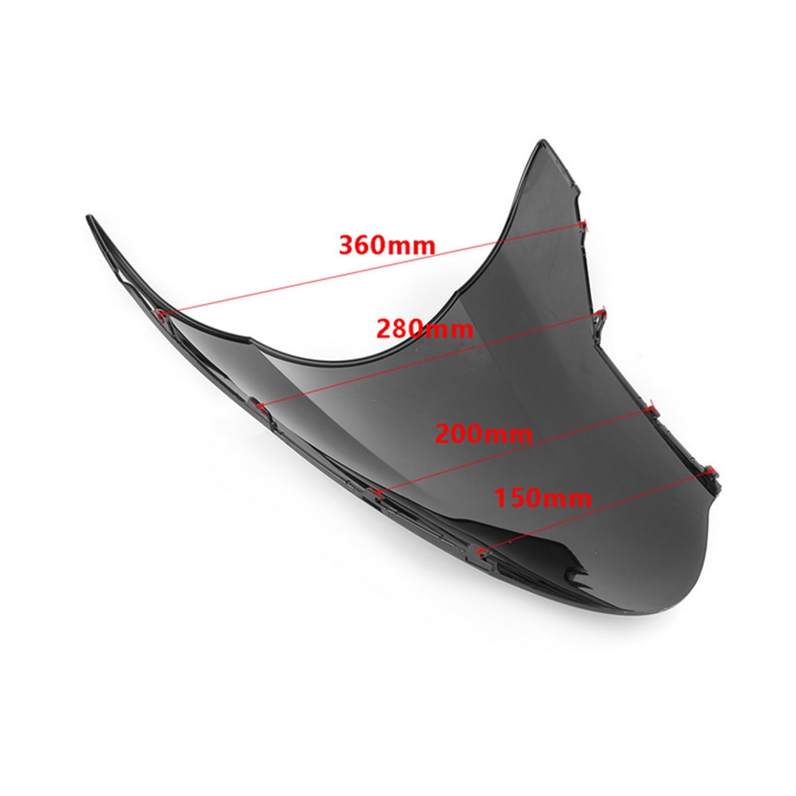 Parabrisas para VFR800 para VFR 800 2002-2012 Parabrisas Doble Burbuja Accesorios Deflectores Carenado Motocicleta Parabrisas Motocicleta carenado (Color : Negro)