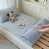 LDLCYCN A,90x200cmTWIN, Boden Futon Matratzen Abdeckung Doppel-/Vollgröße Japanische Bodenstaubdeckung Hautfreundlich Schlafmatte Abdeckung Tatami Futon Matratzenabdeckung Für Studentenhaus
