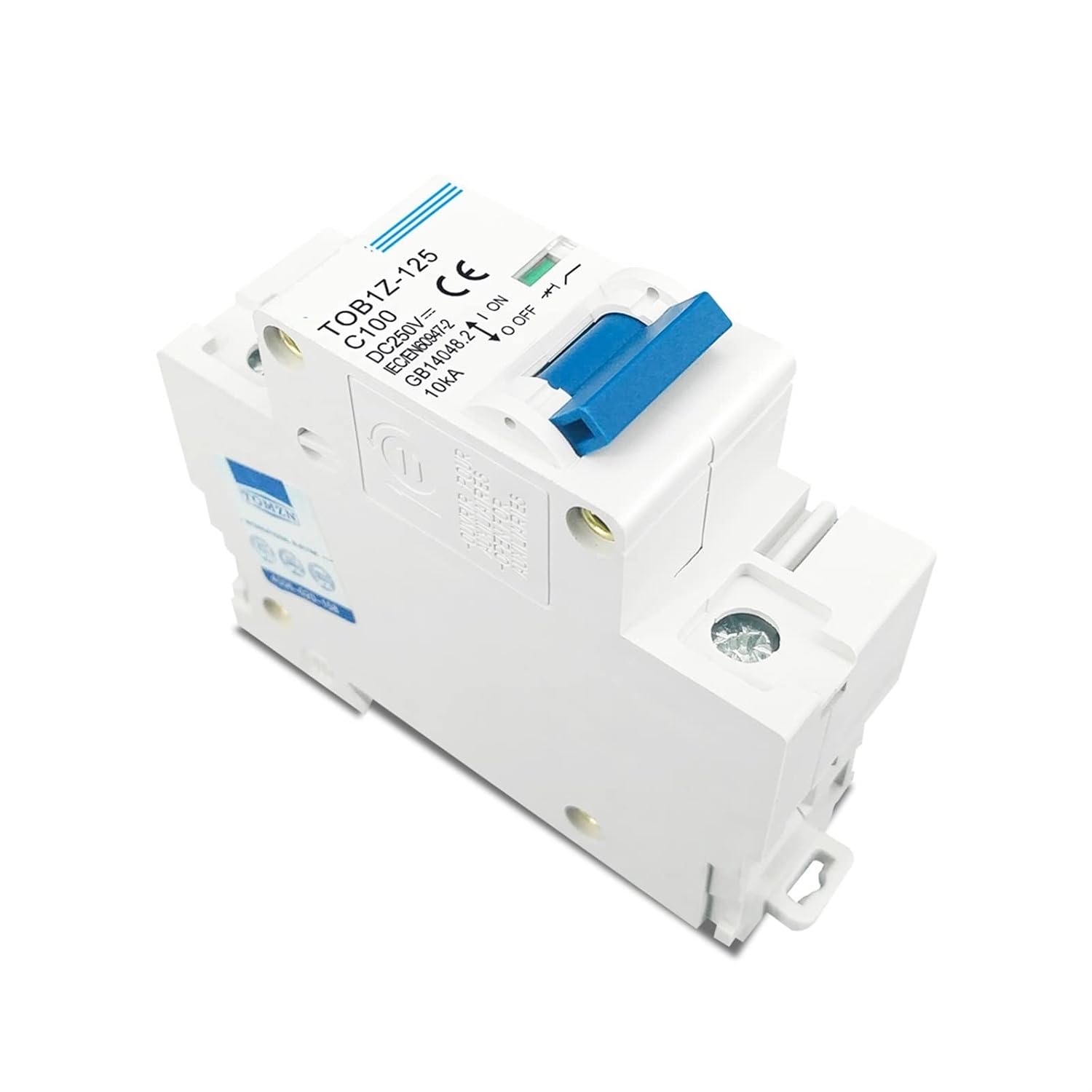 BOLNEY 1P 125A 100A 80A DC MCB 250V Circuit Breaker for PV System Curve Battery Main Switch 1Pcs (Size : 100A)