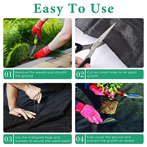 image for PACETAP 3 * 250FT Weed Barrier Landscape Fabric Heavy Duty, Woven Grou